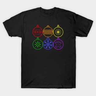 Rainbow Gay Pride Christmas Ornaments T-Shirt